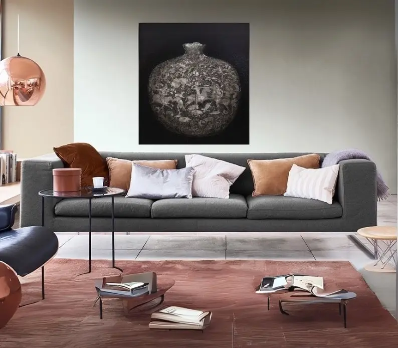 wall art pomegranate black